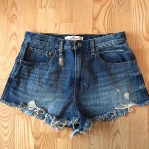 Hollister Co. High Waisted Distressed Shorts